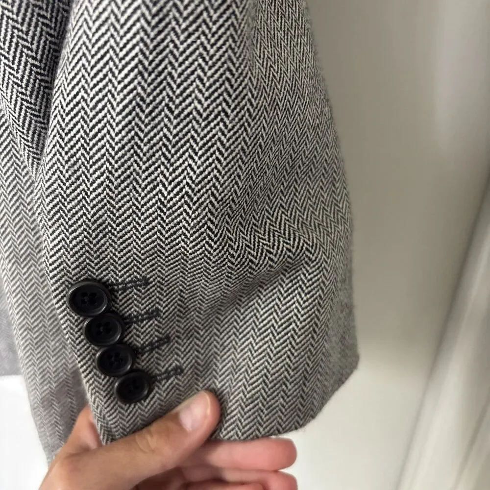Cavellli Black & White High Quality Suit Jacket Single Breasted Made in Italy